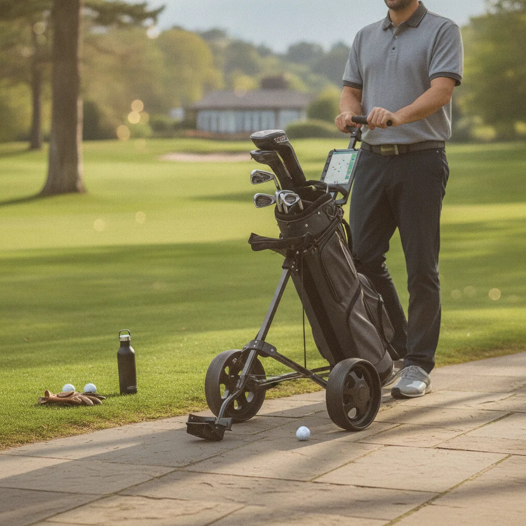 Golf Bag Cart Lightweight Two-Wheel Golf Cart Trunk-Friendly Sturdy for Golfers