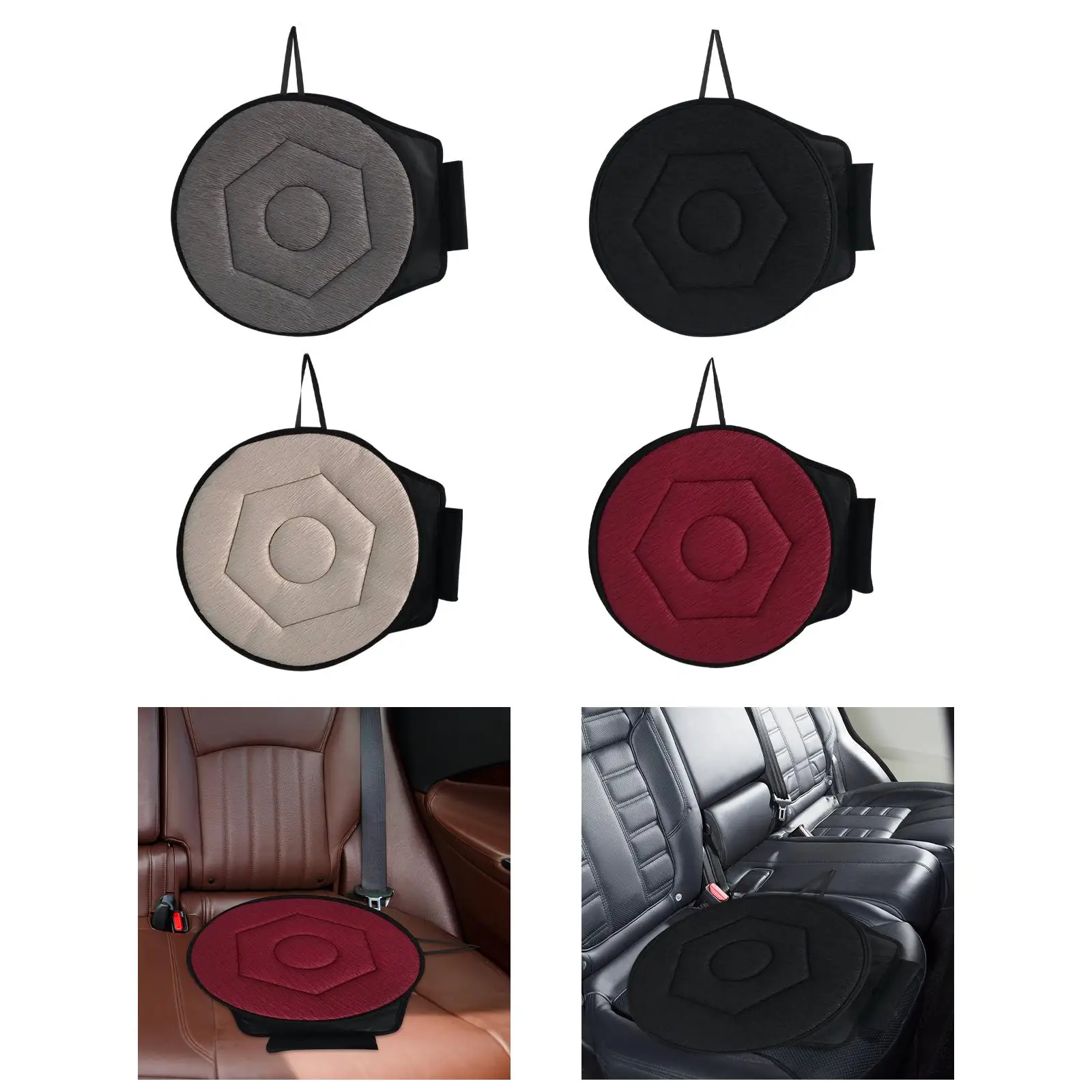 360 Degree Rotating Seat Cushion Easy Transfer Multifunctional Lightweight Twisting Disc Chair Pad for Elderly Car Travel Office