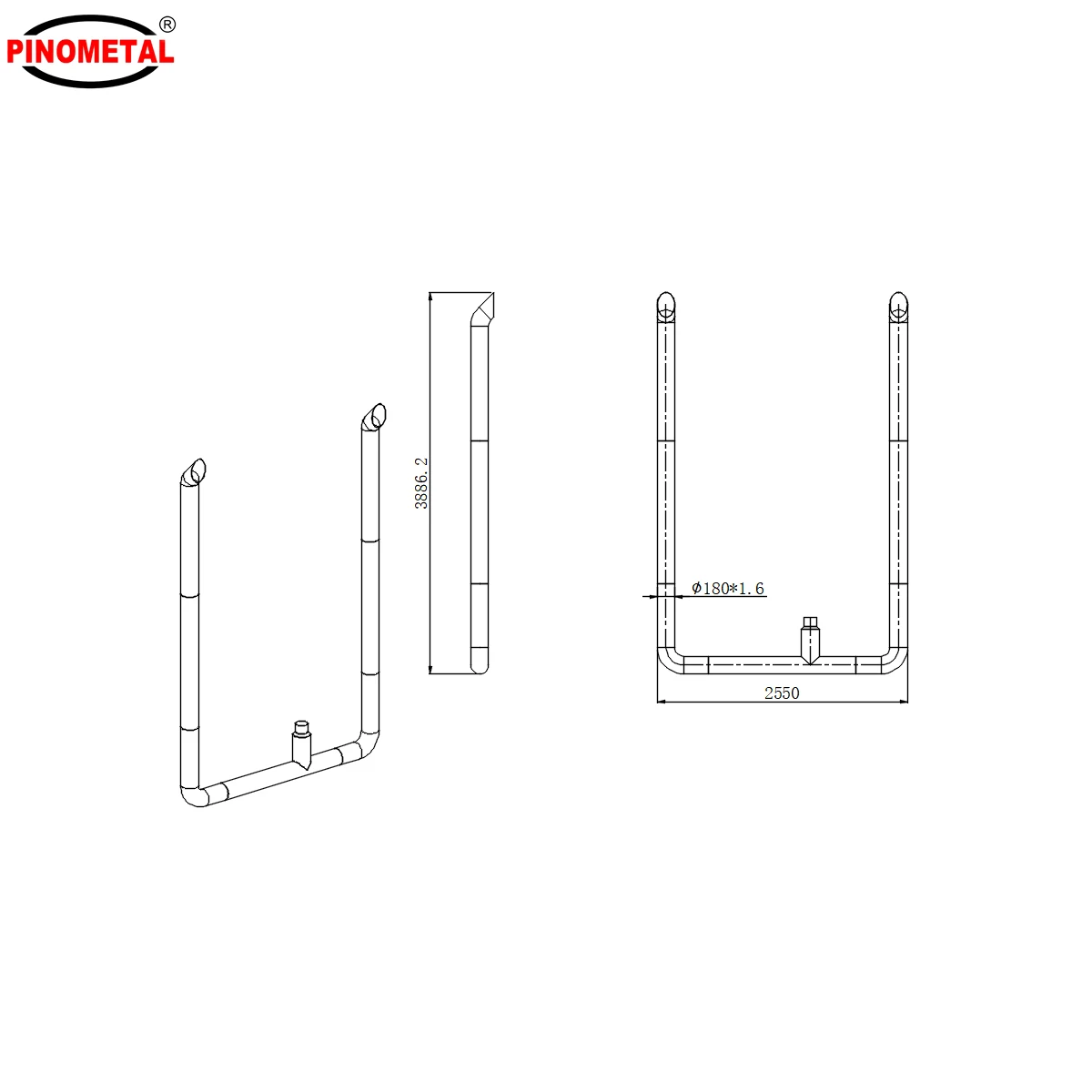 Kits de escapamento de caminhão personalizados Kit de pilha de escapamento megafone de 7 polegadas a 5 polegadas para Peterbilt Kenworth