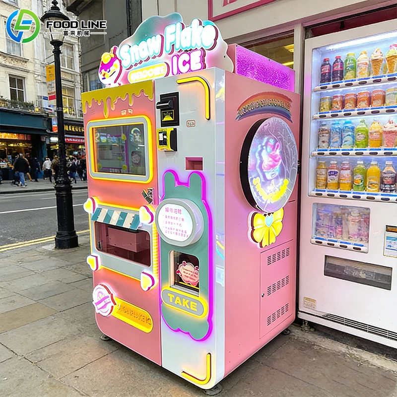 Commercial 24h Self Service Slush Smoothie Vending Machine Unmanned Frozen Drink for Mall Custom