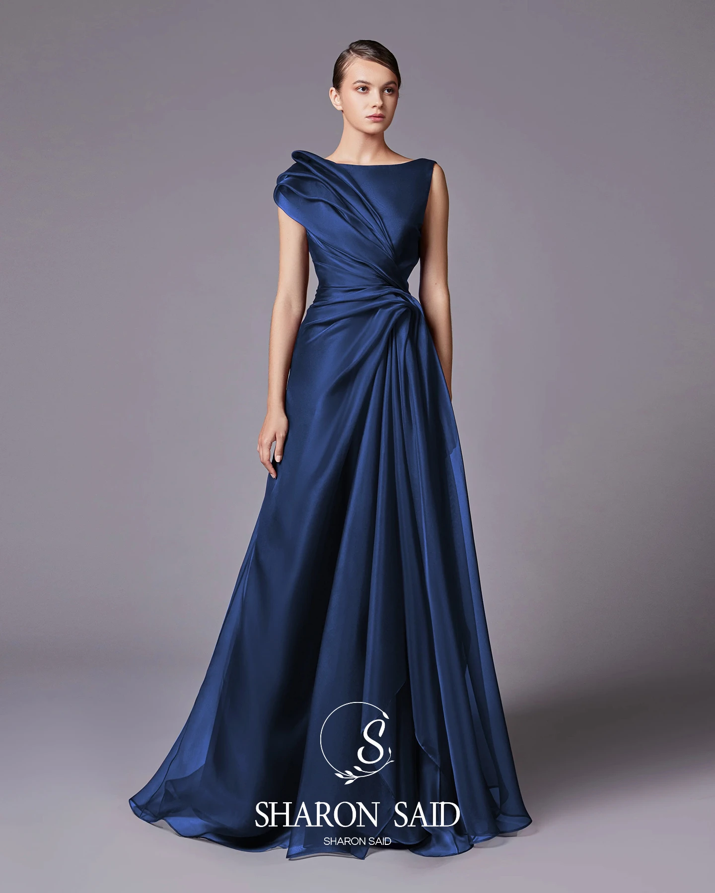 Sharon Said Burgundy Long Women Evening Dress for Wedding Elegant Formal Party Gowns SF083 Customized