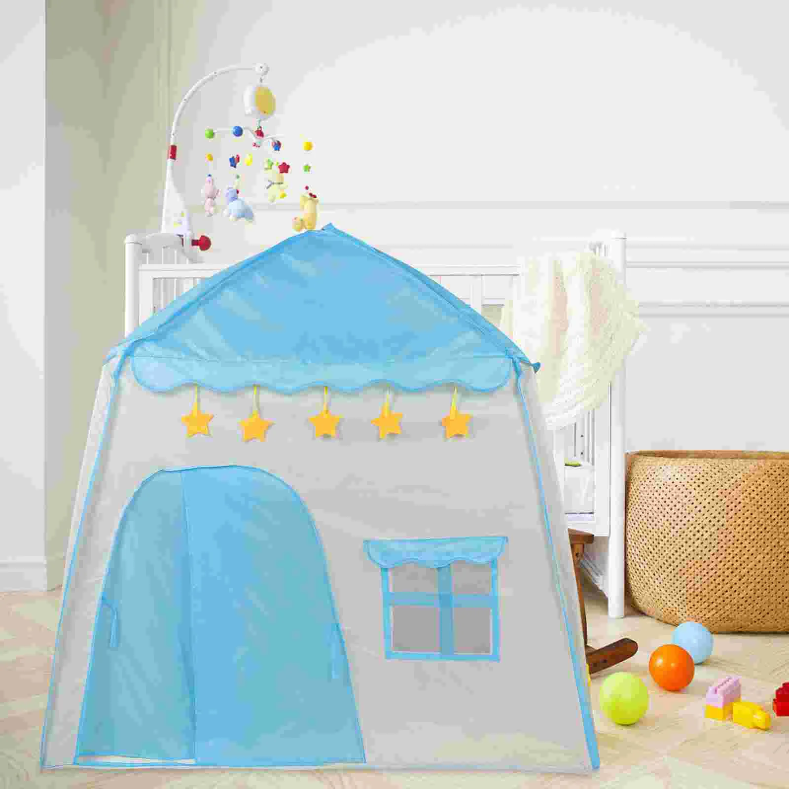 Maison de jeu portable pour enfants, tente d'intérieur pour enfants, château de prince, tente pliable, rose