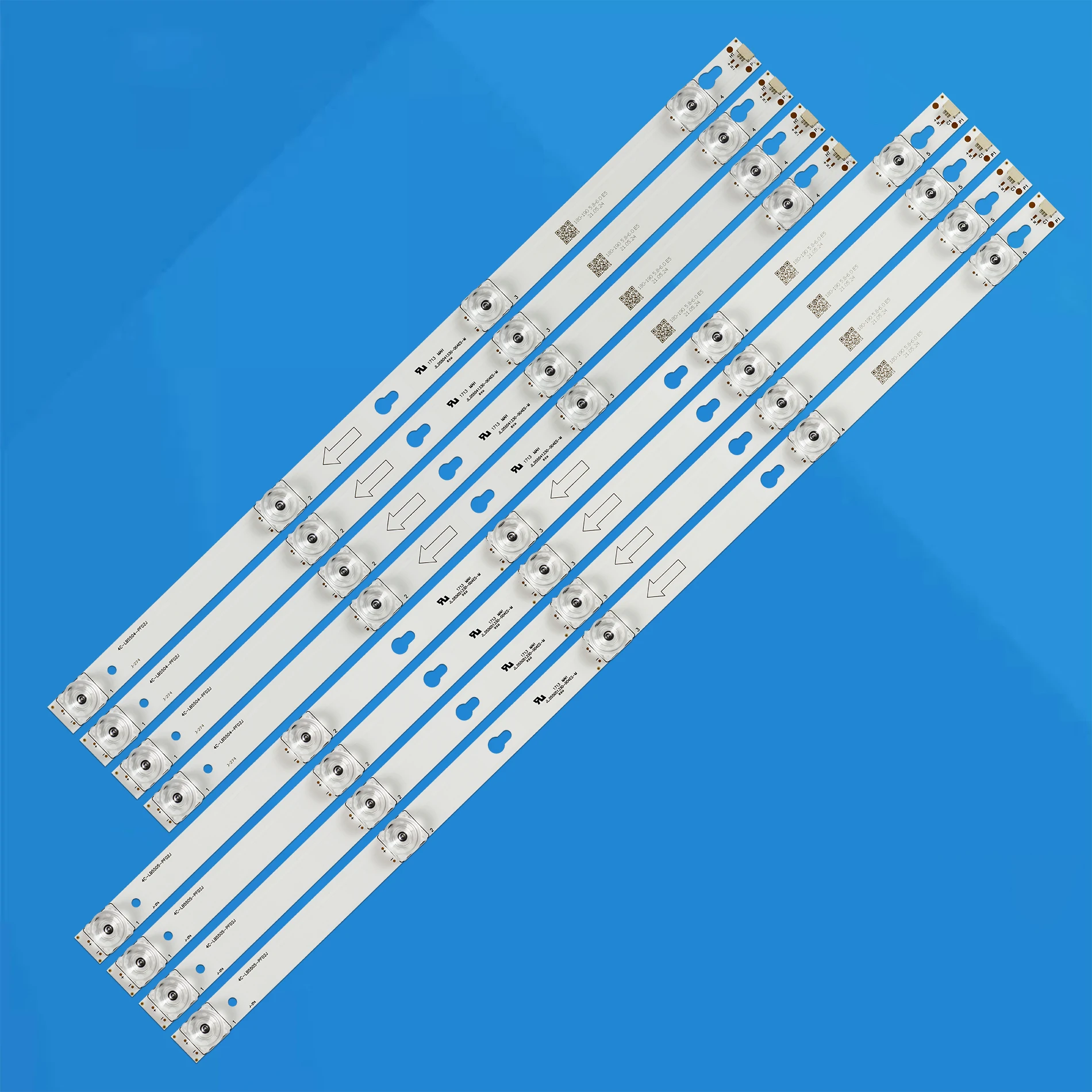 New 8pcs/Kit LED strips for 55 TV 55S401 55S403 55S405 55S401THAA 55S403LFAA LVU550ND1L 55HR330M05A9 V3 55HR330M04B9 V4