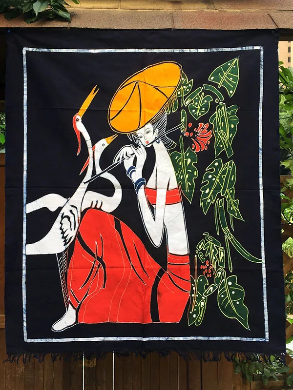 

Handmade Cotton Wall Hanging Tapestry Ethnic Figure Decorative Home Decor Chinese Style Long Rectangle Shape from Anshun China
