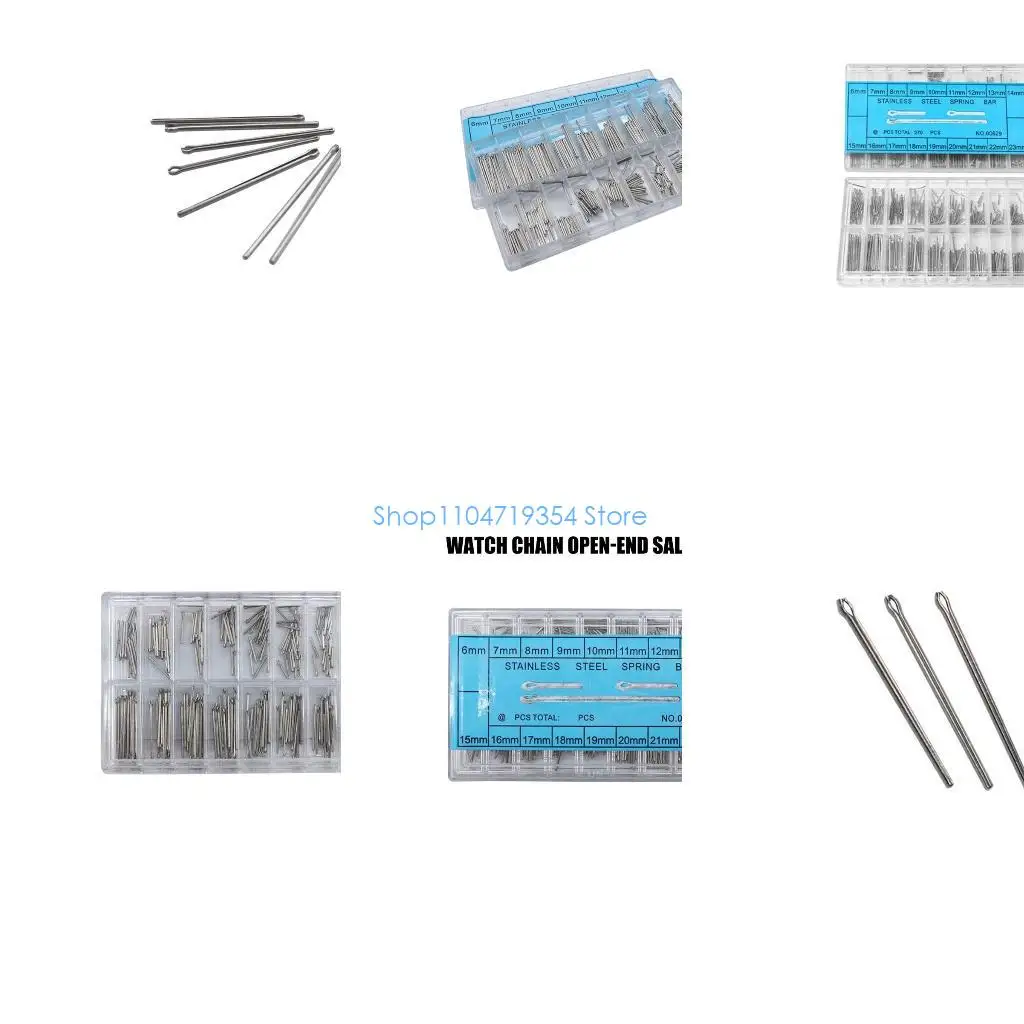 0XLD 270Pcs Watch Band Pins Replacement 6-23mm Professional Stainless Steel Watch Strap Link Pins Spring Bar Tool
