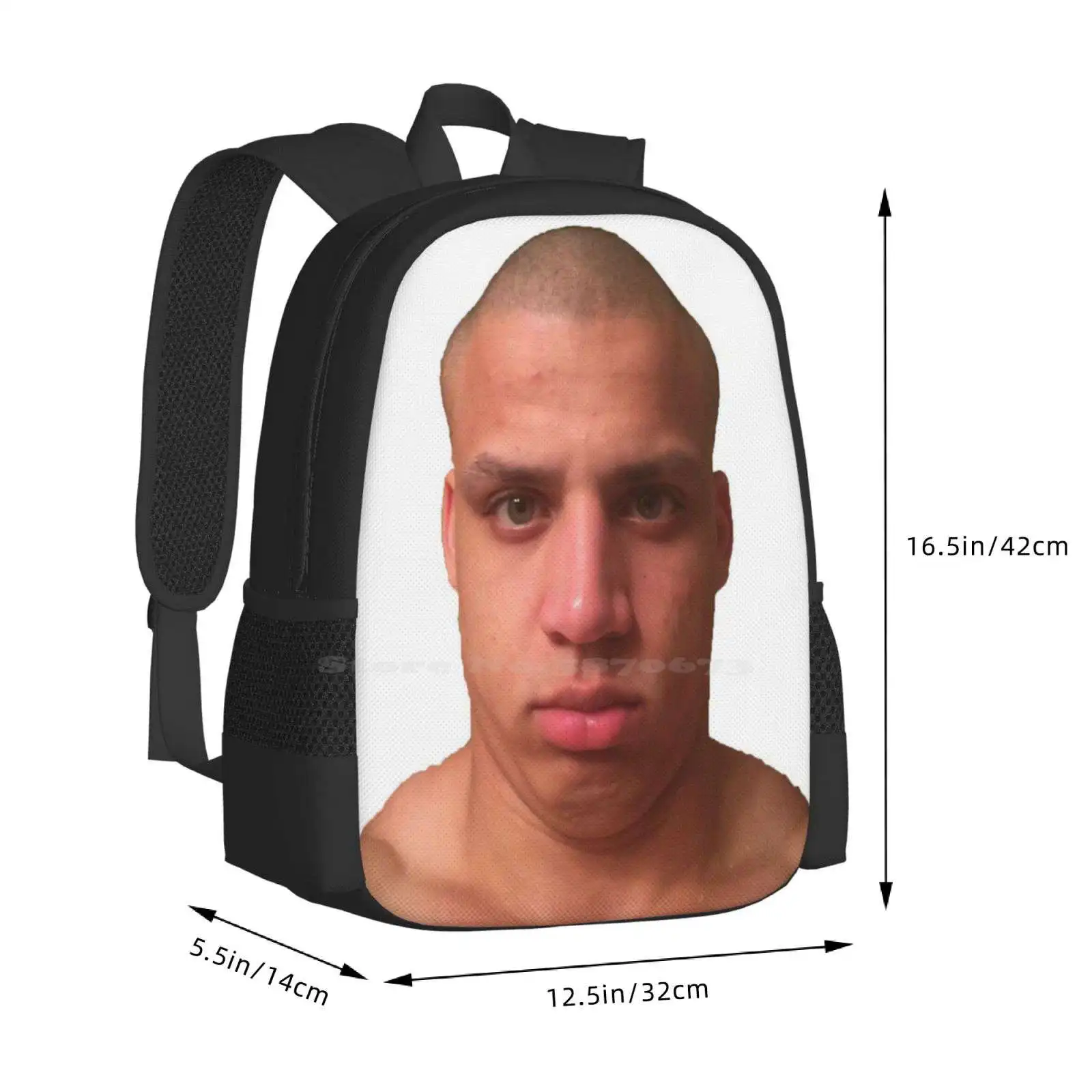 Funny Face Pattern Design Laptop Travel School Bags Brkh Loltyler1 Tyler1 Tyler Twitch Funny Streamer Greekgodx Greek