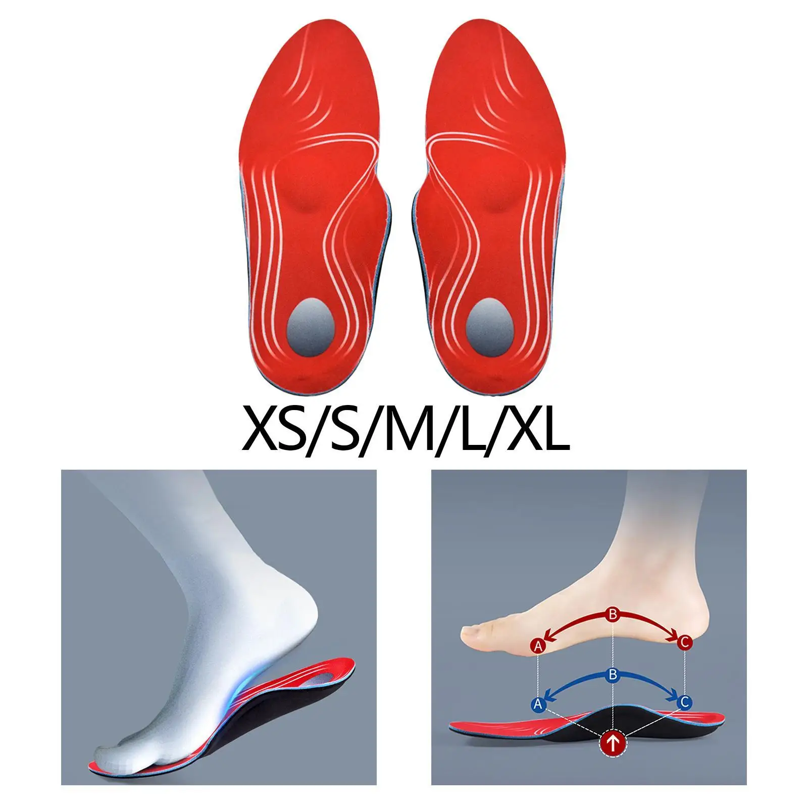 Orthopedic Arch Support Insoles Soft Breathable Shoe Inserts for Sports Shoes Men Women Foot Pain Relief