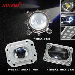 LED Lens Reflector For 20W 30W 50W 100W COB Chips Optical Glass 44mm 60/120Degree PC 220V Cover Lamp Waterproof Street Light DIY
