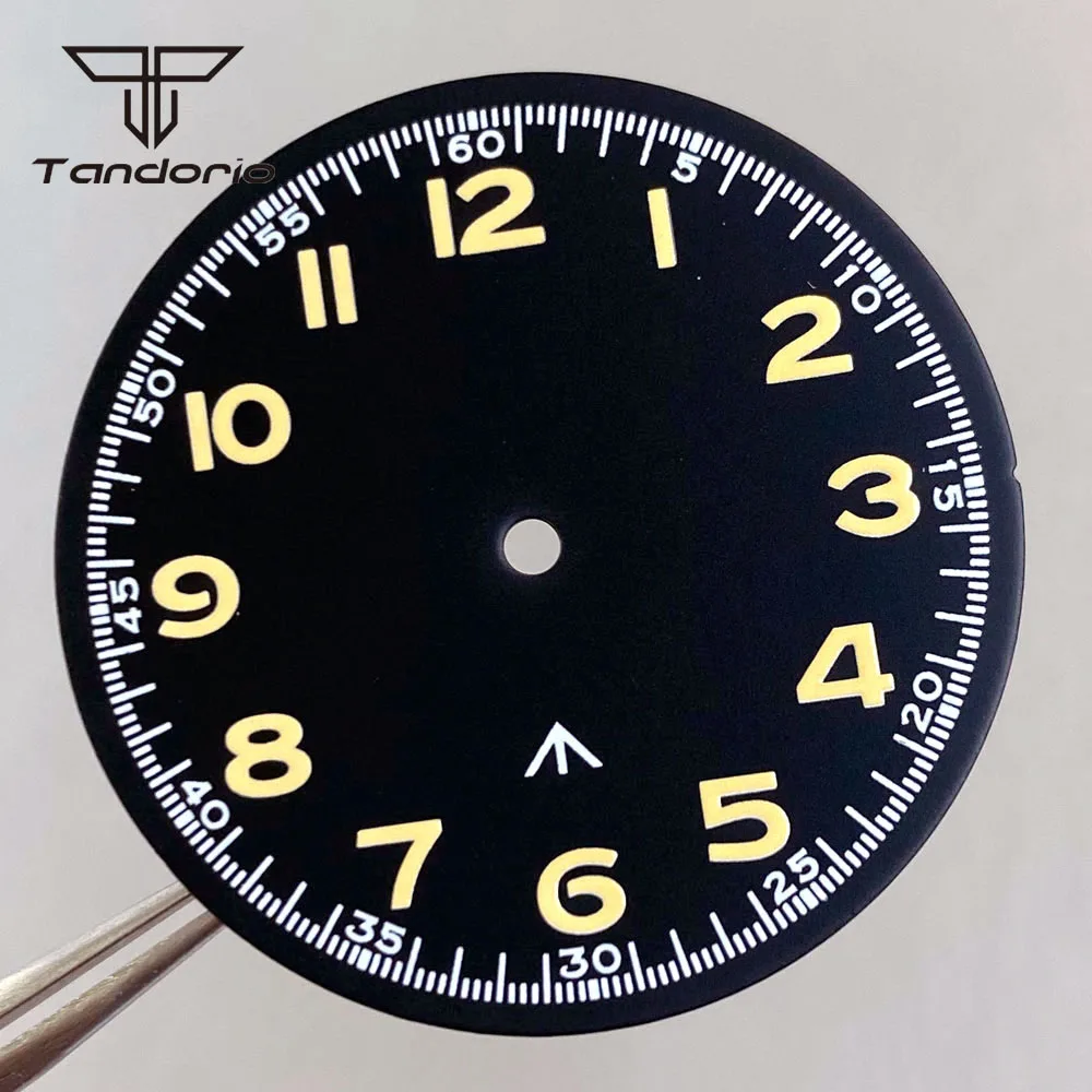 Black/Blue/Green 33.5mm Pilot Watch Dial Arabic Numerals Fit VH31 NH35 NH36 NH38 Miyota8215 8205 PT5000 ETA2824 Wristwatch Face