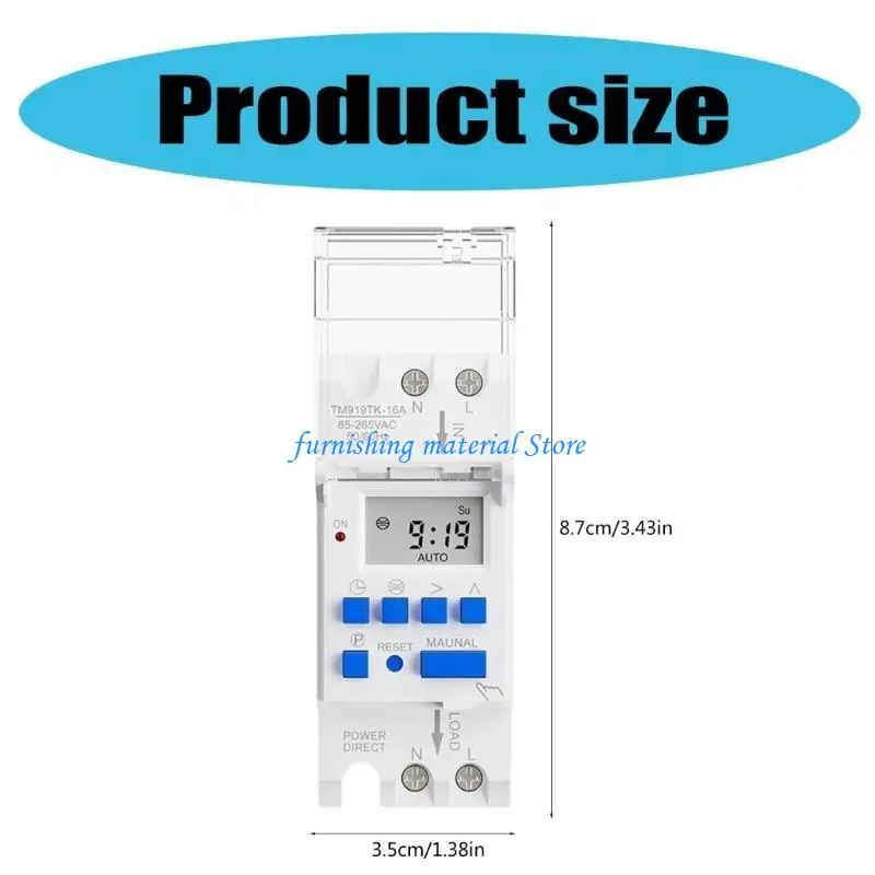 Y5GD Programmable Electronic Timer Switches Sixteen -30amp Digital Timer Control Switches untuk Home & Office Energy Saving
