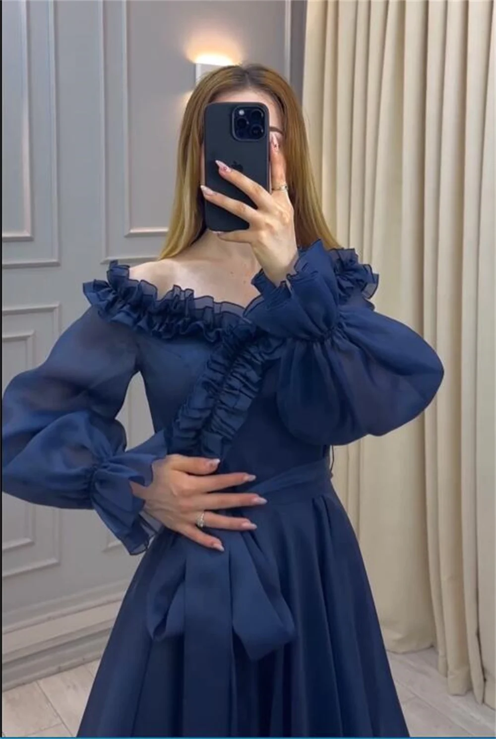 Formal Dress Prom Saudi Arabia Off-the-shoulder Ball Floor Length Skirts Tulle Draped Bows Ribbon Bespoke Occasion Dresses Eveni