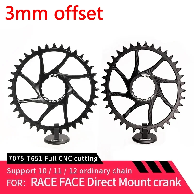 

3mm offset Directed Mount Narrow Wide Teeth Chainring For RACEFACE direct installation Easton XXE SPRILL Bike Chainwheel