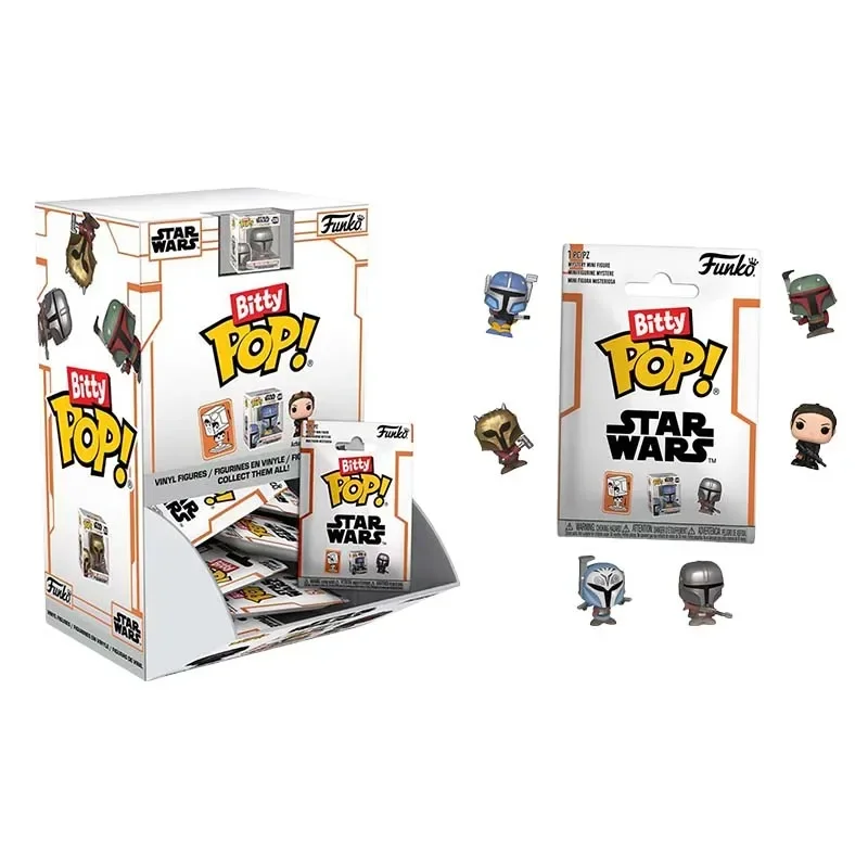 Funko bitty pop caixa cega brinquedo animação disney star wars o mandaloriano minion toy story anime figura decoração periférica brinquedo presente