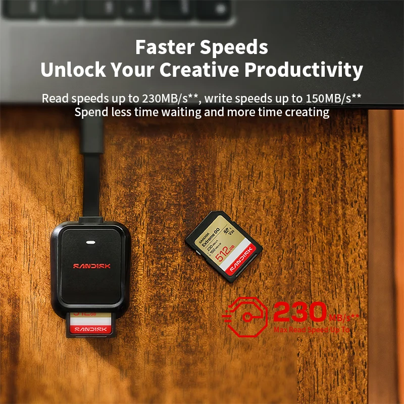 Original SanDisk Extreme GO UHS‑I V30 U3 SD Memory Card 32GB 64GB 128GB 256GB 512GB 230MB/s 4K UHD For DSLR Mirrorless Camera