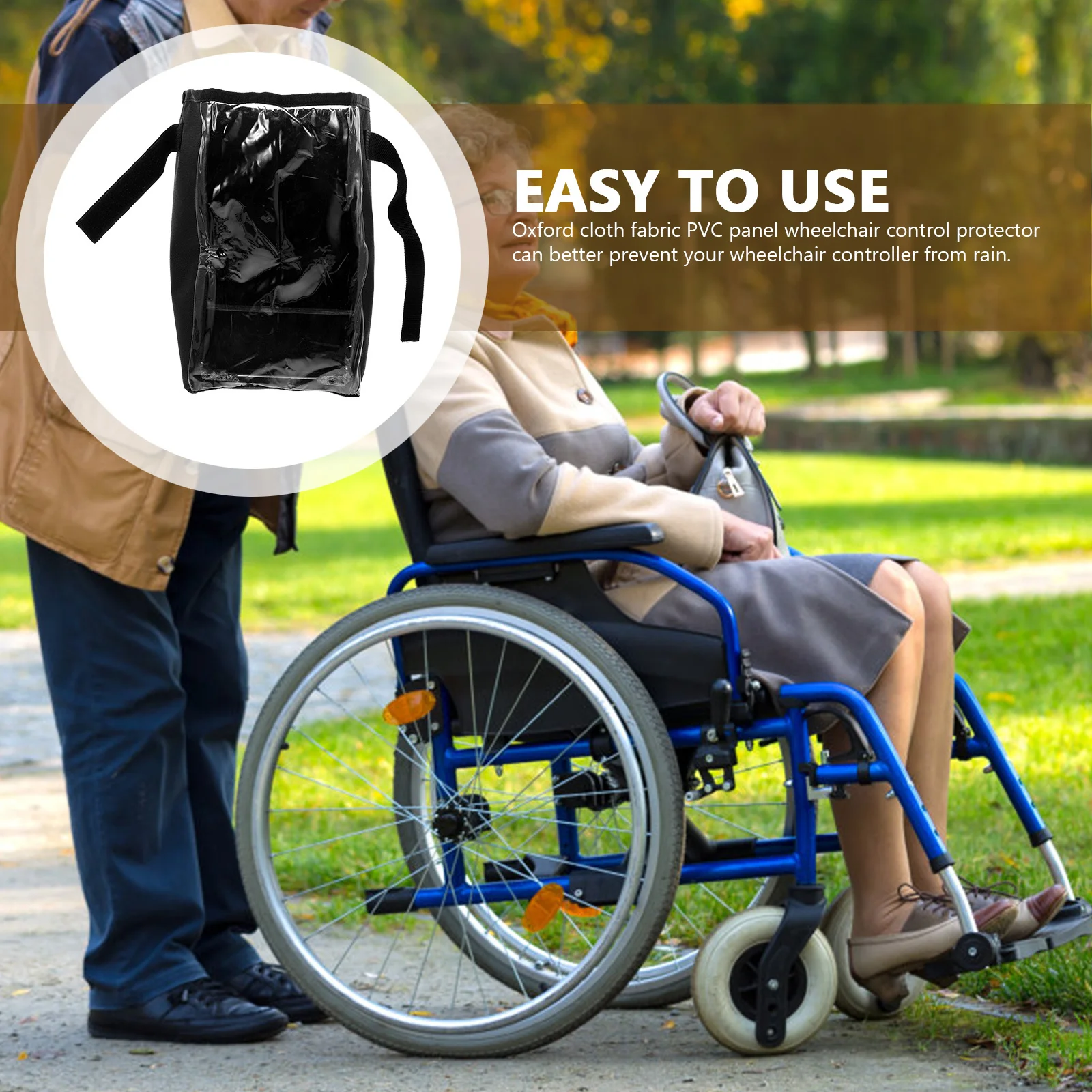 

Wheelchair Controller Protector Cover Oxford Cloth PVC Waterproof Rain Resistant Scratch Fade Proof for Electric Power