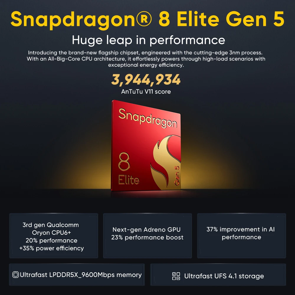 Globalna wersja smartfona POCO F8 Ultra 5G, procesor Snapdragon. ®   8 Elite Gen 5 6500mAh 100W HyperCharge 6,9-calowy ekran AMOLED z ochroną oczu NFC — zdjęcie produktu 3