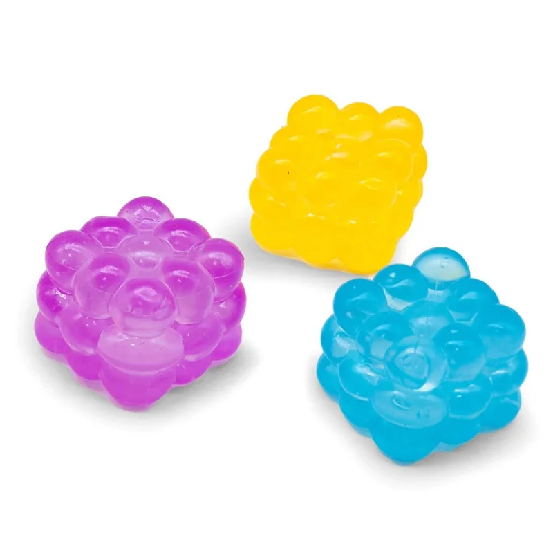 Clear Maltose Three Dimensional Bubble Cube Fidget Sensory Toy Non-toxic Slow Rebound Squeeze Decompression Toy for ADHD Autism