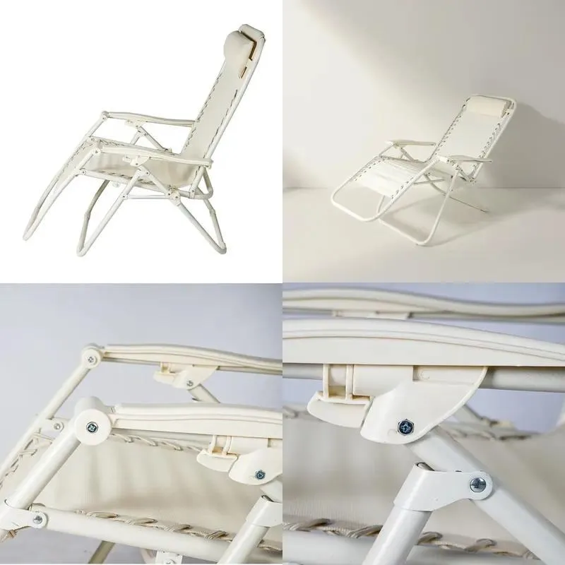 Gravity Folding Chaise Lounge Portable Adjustable Outdoor Beach Fishing Garden Chair for Bedroom