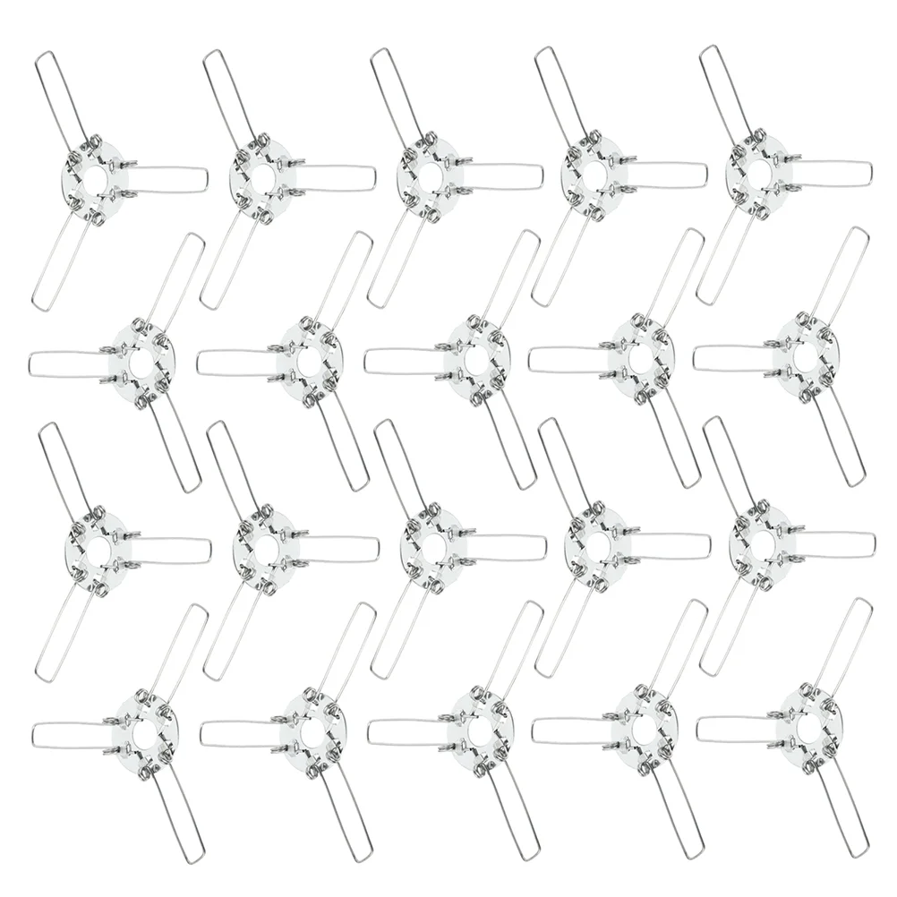 24 Pcs Lamp Holder Circlip Flush Mount Light Fixture Lampshade Adapter on Clips Buckles Recessed Ceiling Head