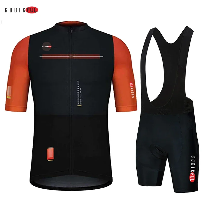 2024 Gobikful Cycling Clothing triathlon Mountain Bike Clothing Summer MTB Bicycle Wear Clothes Anti-UV Cycling Jersey Set Men