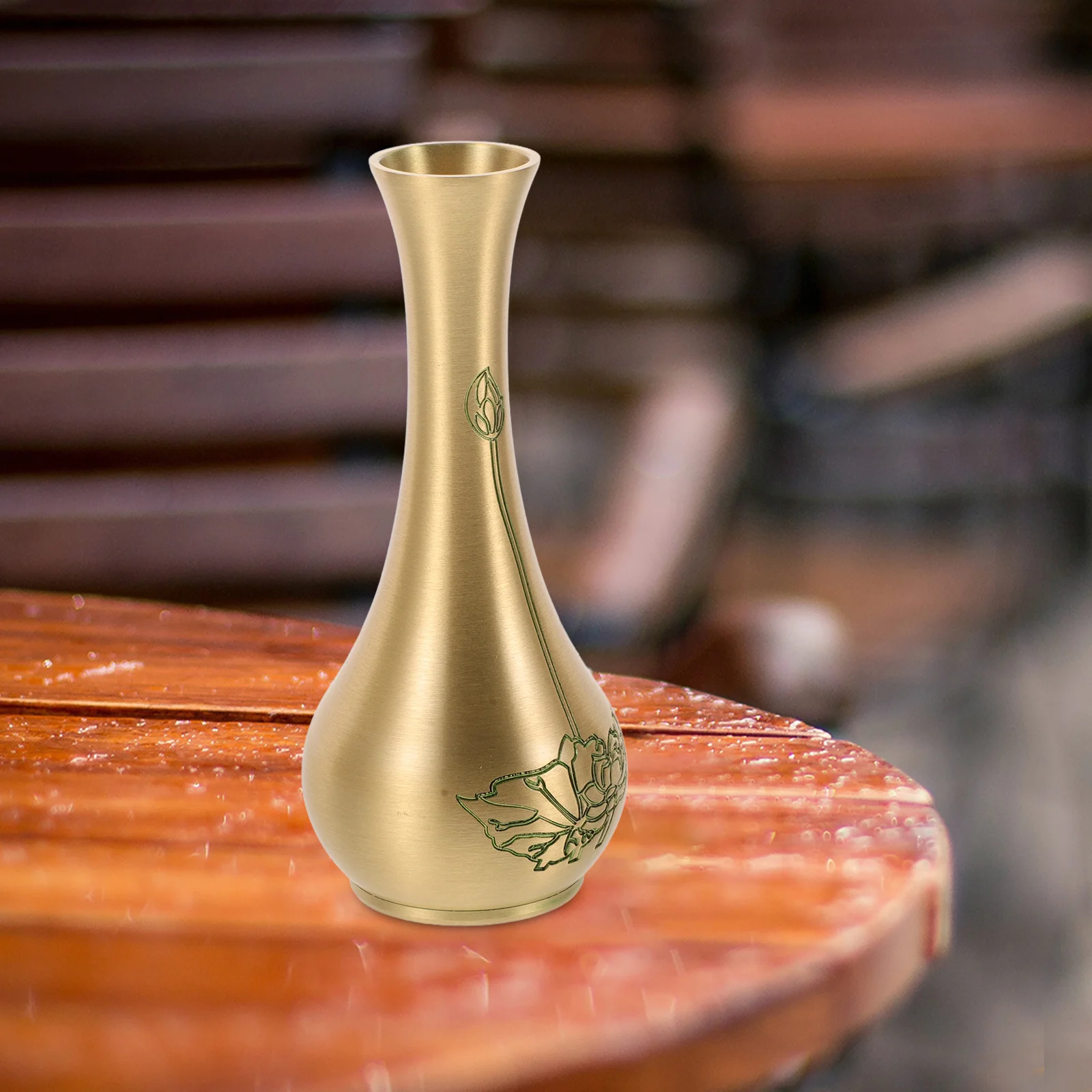 

Mini Brass Vase Vintage Home Decor Creative Metal Flower Container for Table Centerpiece Desktop Garden Wedding Party Dried