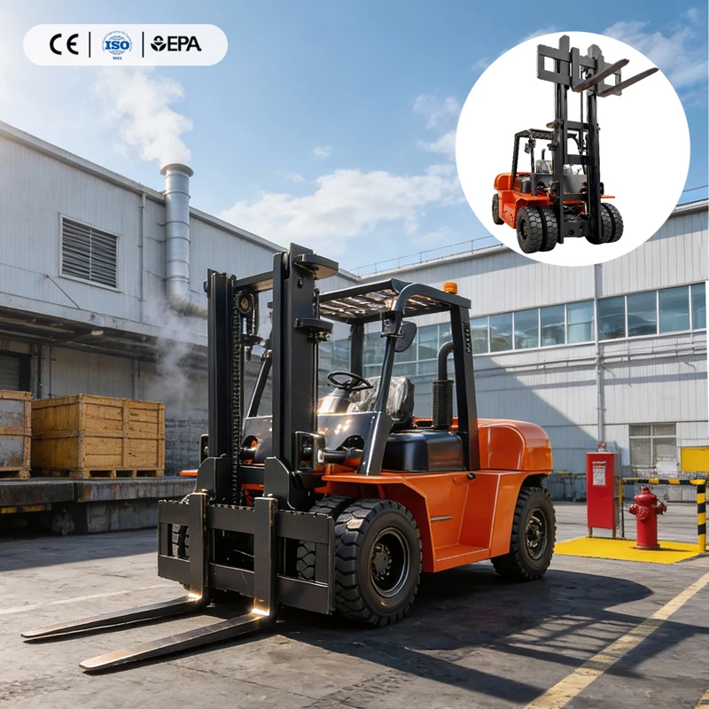 ISO9001 Certified Tortai 6 Ton Diesel Forklift Hydraulic Bulk Cargo Transport RWD/4WD