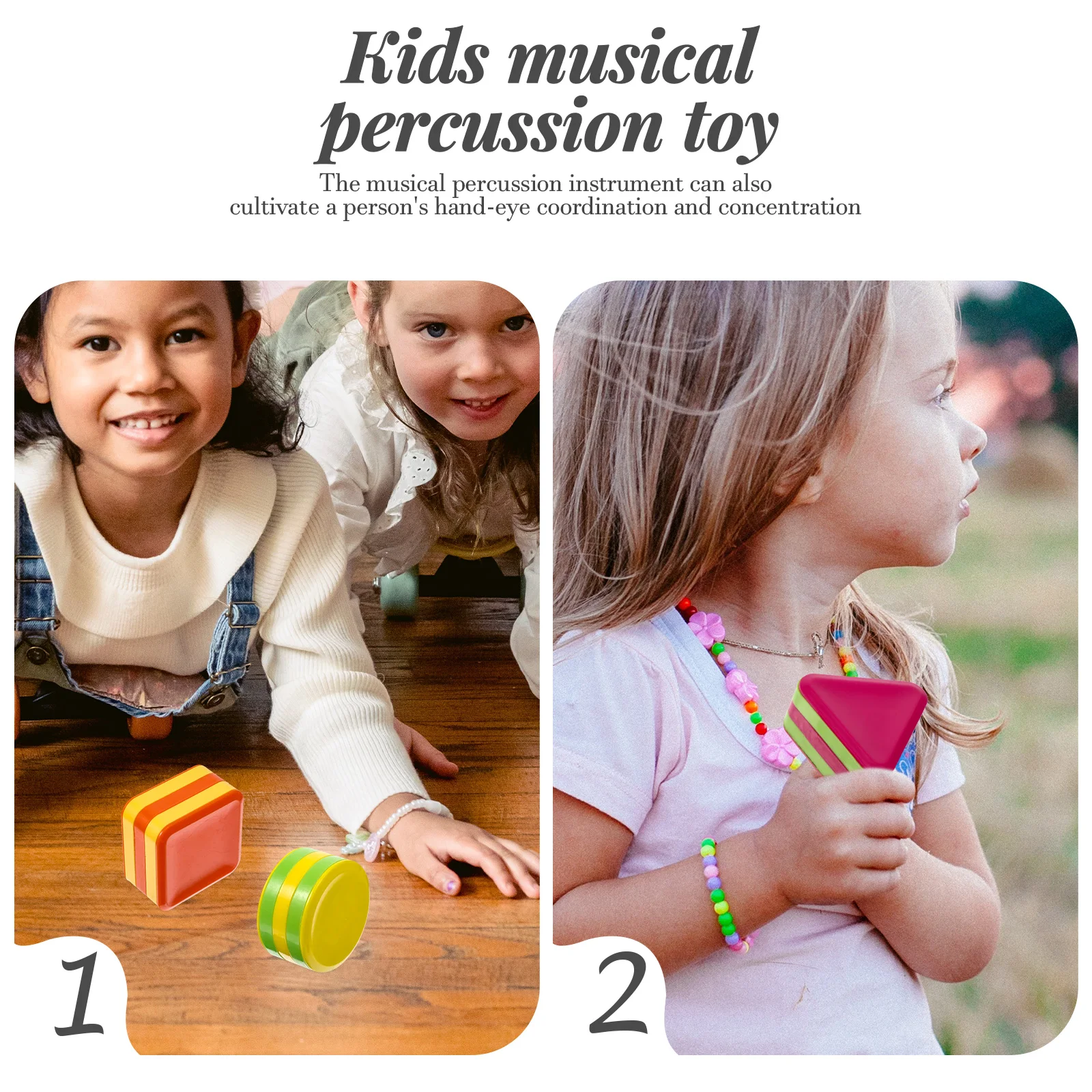 

3pcs Kids Musical Percussion Shakers Plastic Early Learning Hand-Eye Coordination Interactive Playthings For Children