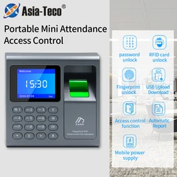 Biometric Fingerprint Scanner RFID Access Control System 1000 Users USB Time Recorder Attendance Machine for Factory Office