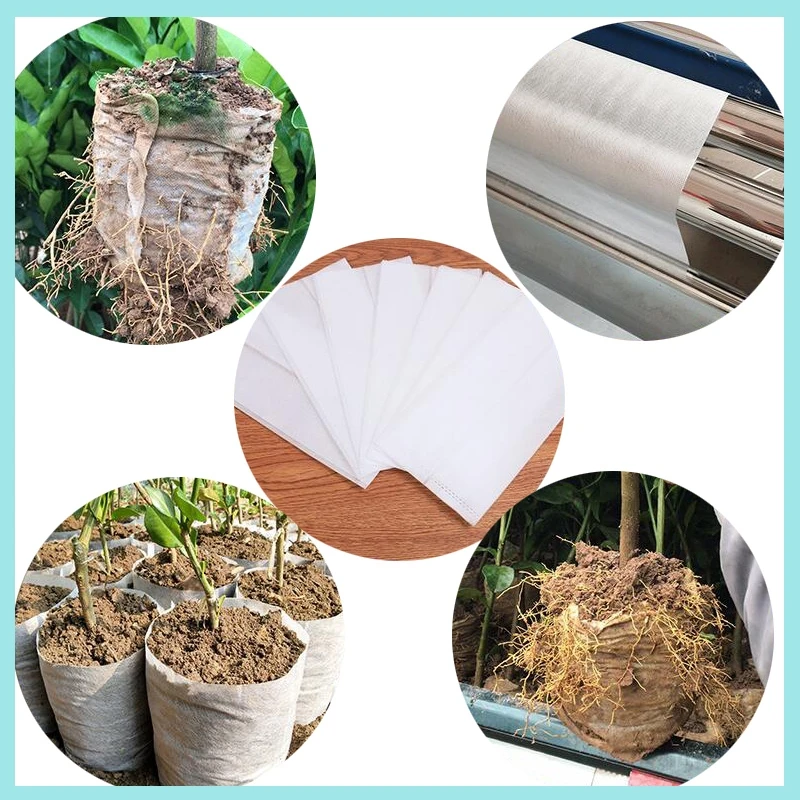 50pcs Nursery Bags Pots Grow Flower Plant Starter Planter Pots Aeration Non-woven Fabric Garden Planting Biodegradable B2