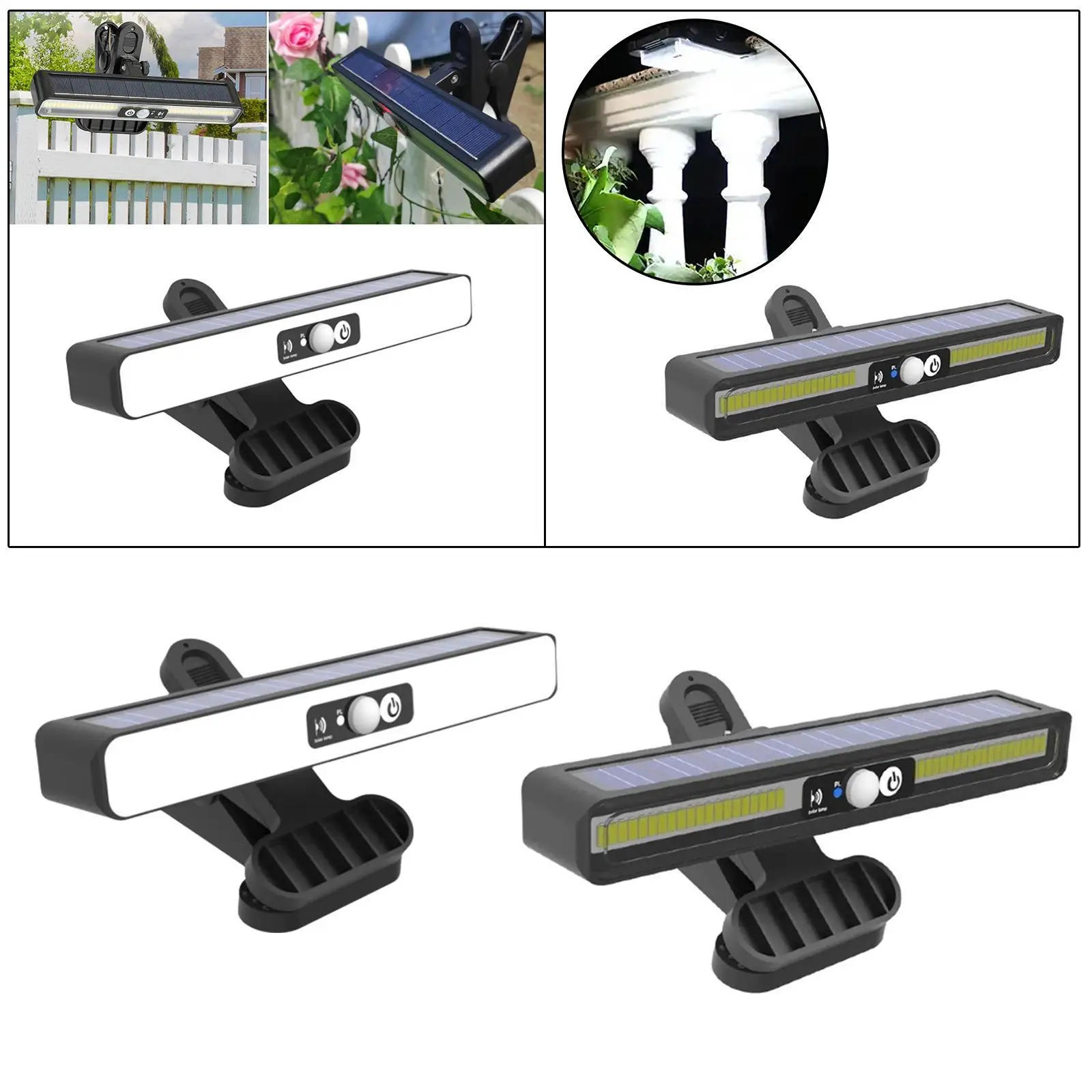 

Clip on Solar Lights Fence Lights Wall Lamp Bright Outdoor Waterproof Security