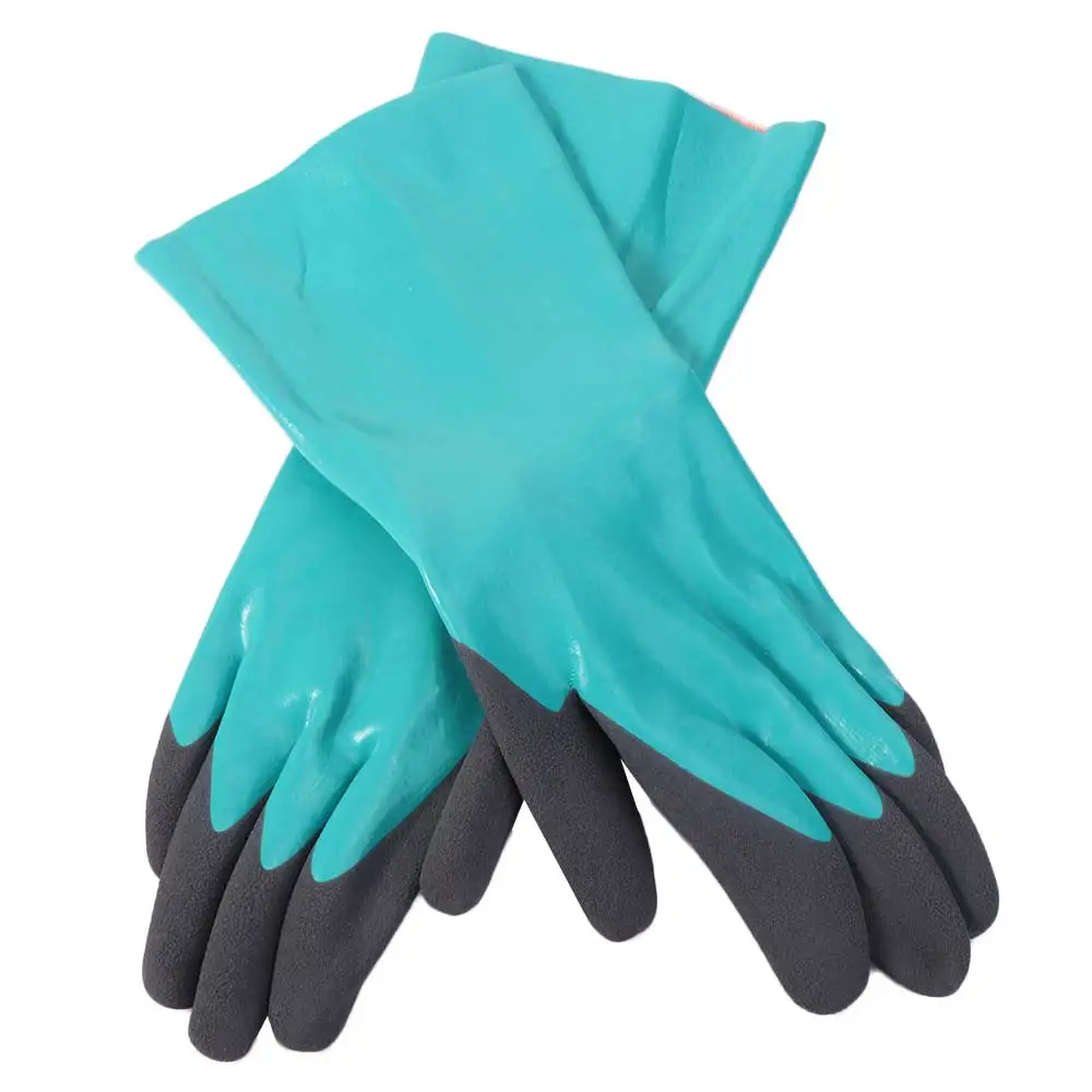 1Pair Reusable Safety Work Gloves Labor Protection Anti-Skid Rubber Cleaning Gloves Anti Cutting Oil Resistant