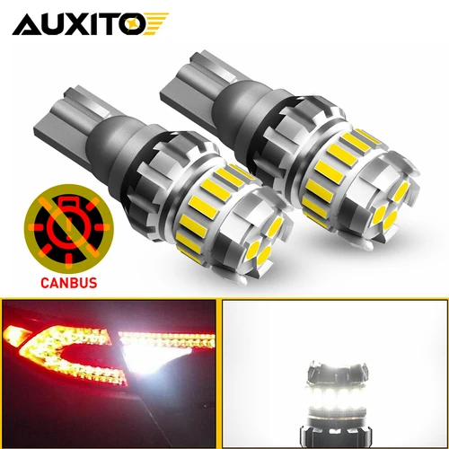 AUXITO W16W T15 bombilla LED Canbus sin errores de respaldo LED inverso T16 921 912 bombillas LED luces de coche lámpara de freno luz de freno blanco DC12V