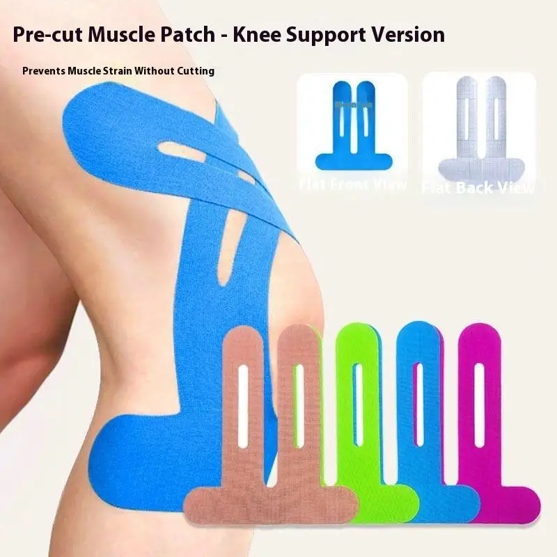

1/5Pcs Pre-Cut Kinesiology Tape For Knees Waterproof Elastic Breathable Athletic Tape Sports Bandage