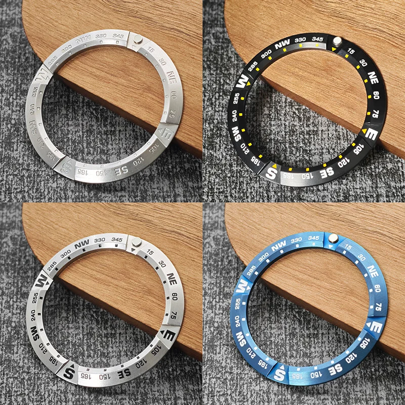 41MM×32MM Watch Bezel Inserts Metal Sloping Bezel Inserts Fits Samurai Series PROSPEX SRPB55K1 Watch Case Diving Watch Bezels