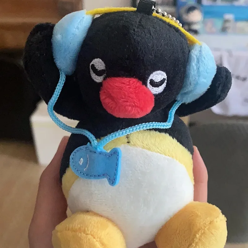 Llavero de Peluche de Pingüino con Audífonos, Muñeco de Peluche Adorable, Divertido Colgante de Dibujos Animados para Bolsos, Mochilas y Carteras, Regalo Sorpresa