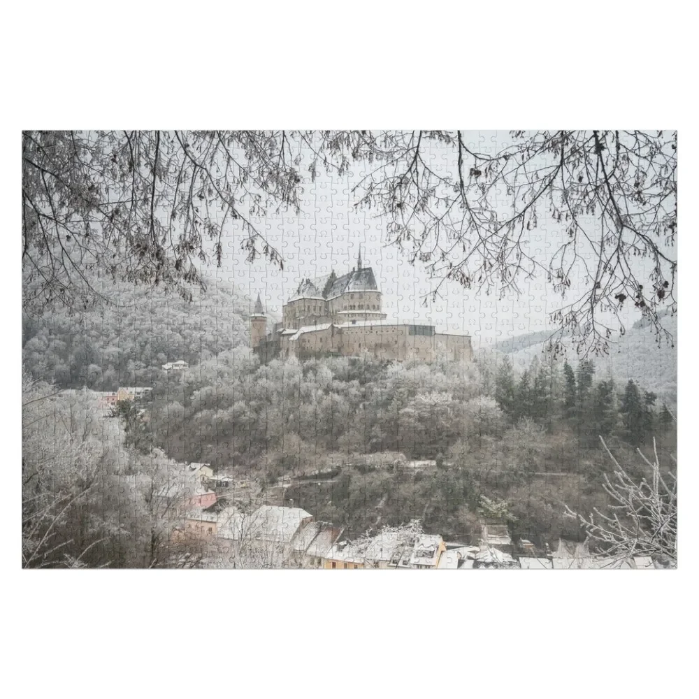 

Vianden castle under the snow Jigsaw Puzzle Adult Wooden Wooden Adults With Personalized Photo Customized Photo Puzzle