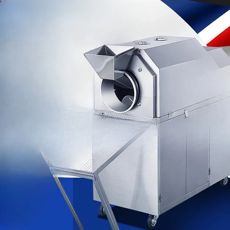 OEM Multifunctional frying machine, automatic frying chestnut machine, gas electric heating frying melon seeds and chestnut mach