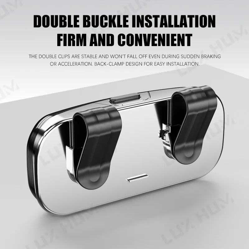 Luxury Car Glasses Case Universal Sun Visor Sunglasses Holder Box Anti Scratch Eyeglasses Protection Case One Hand Operation