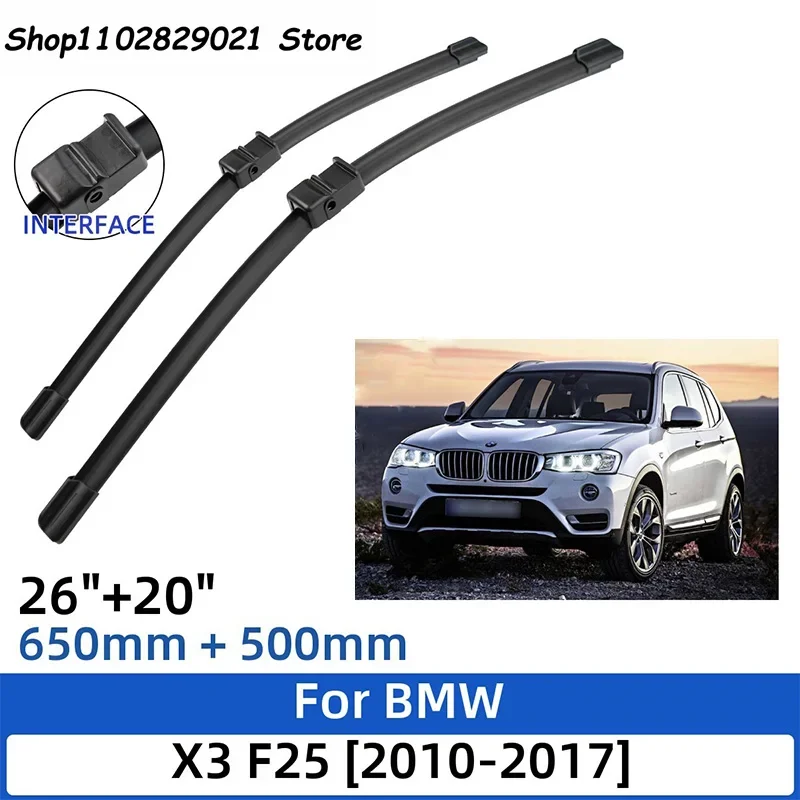 Щетки стеклоочистителя для BMW X3 F25, 2010-2017, 26 + 20 дюймов, 2 шт.