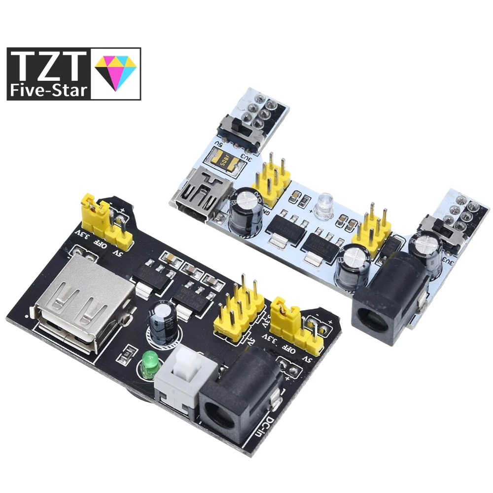 MB102 Breadboard Power Supply Module /MB102 white Breadboard Dedicated Power Module 2-way 3.3V 5V MB-102 Solderless Bread Board