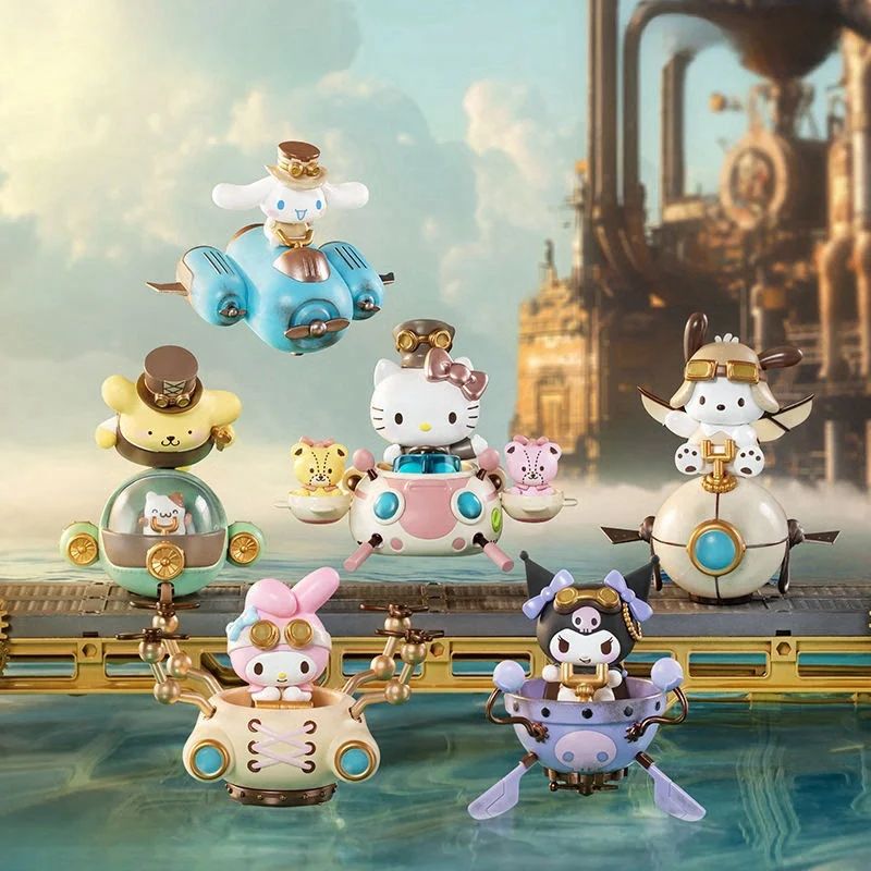 Sanrio Steampunk Series Blind Box Surprise Box Cool Lomi Hello Kitty Ozdoba stołowa Znakomite wykonanie Kawaii Dobry prezent