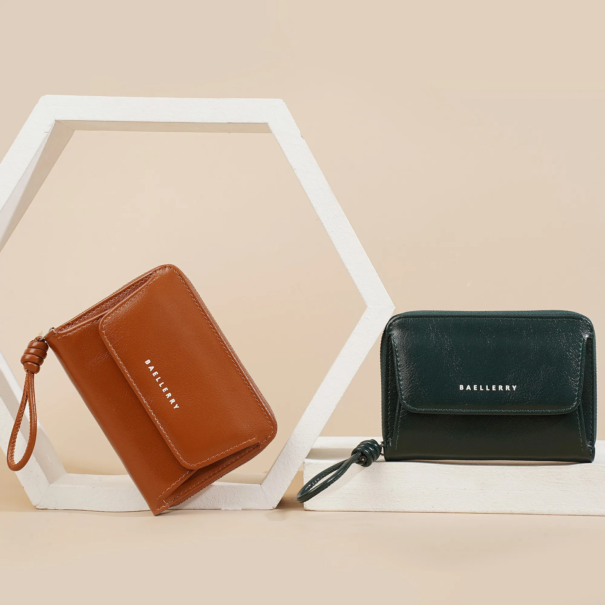 Baellerry Damen-Geldbörse mit kurzem Reißverschluss und Handschlaufe, 7 Kartenfächer, Ausweisfenster, Münzfach, minimalistisch, tragbare Geldbörse, kleine Alltagsgeldbörse, Geschenk für Mädchen – Detail 20