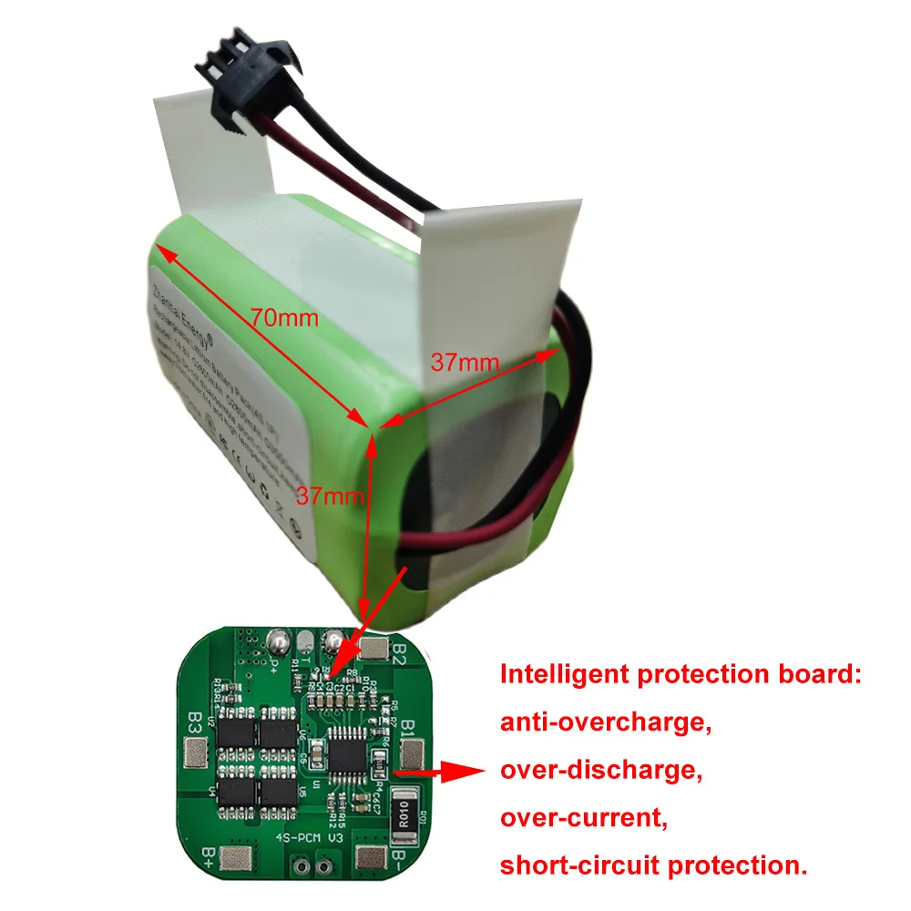 14.4V 14.8V 3500Mah 2600Mah Li-Ion Cilindrische Oplaadbare Batterij Pack Voor Conga Excellence 990 950 1090 Deebot N79 Rv700 Nieuw