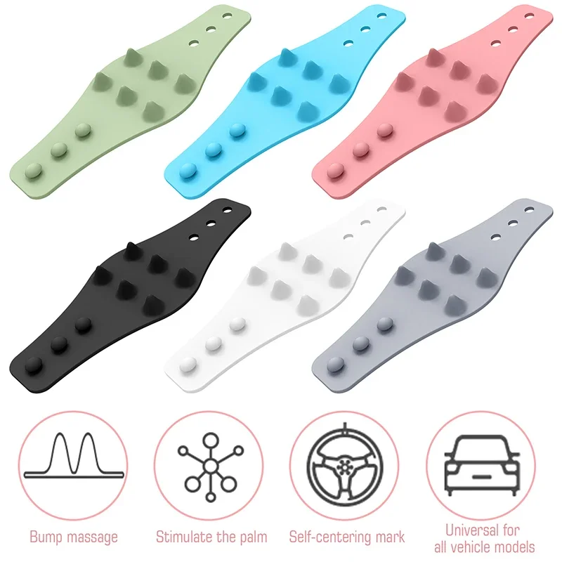 

1pc Steering Wheel Anti-Slip Grip Enhancer With Center Return Aid - Steering Wheel Corrector For Improved Control & Safety, Fits