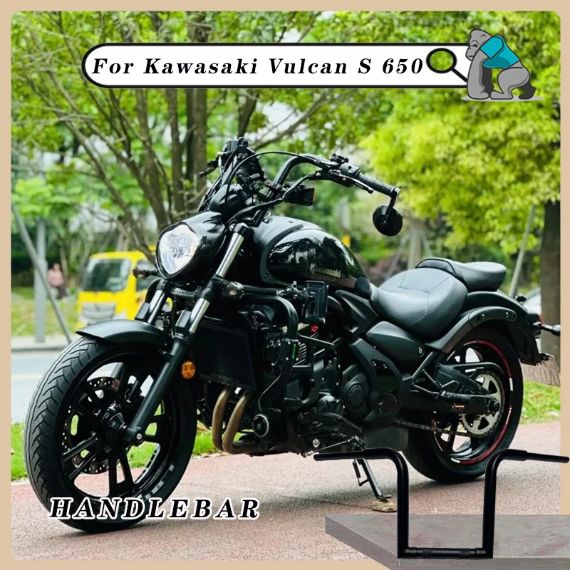 Motorcycle 22mm Thick Handle Ape Hanger Handlebare Compatible for Kawasaki Vulcan S 650 Increase the Height of Modified Handle