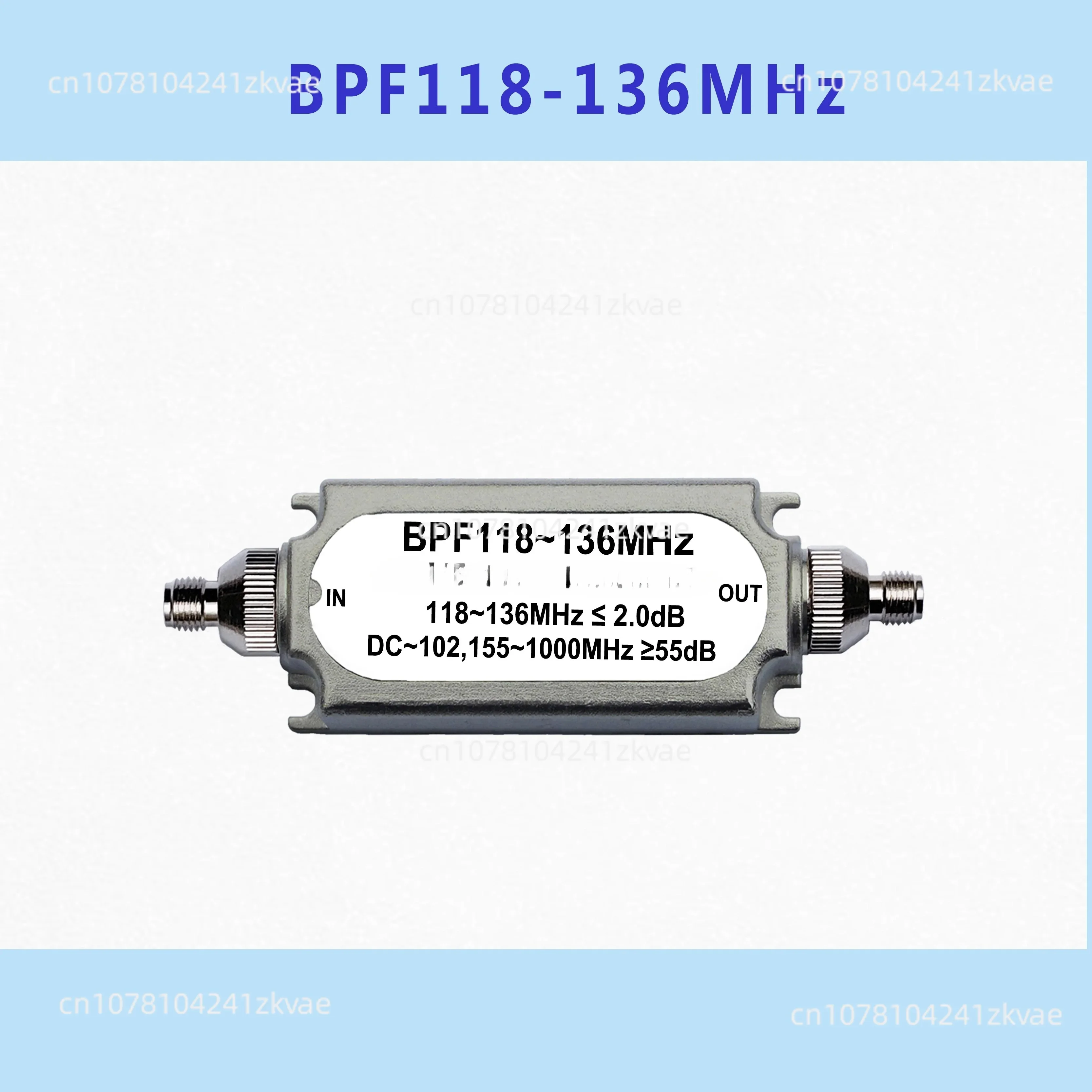 Passive Bandpass Filter for BPF118-136MHz Aviation Band