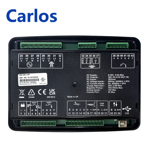 Imagen 2 del producto Módulo de Control de fallos de Red Eléctrica, Panel de controlador MKII Generat, arranque automático AMF, piezas de grupo electrógeno 6020 MK2, DSE6020
