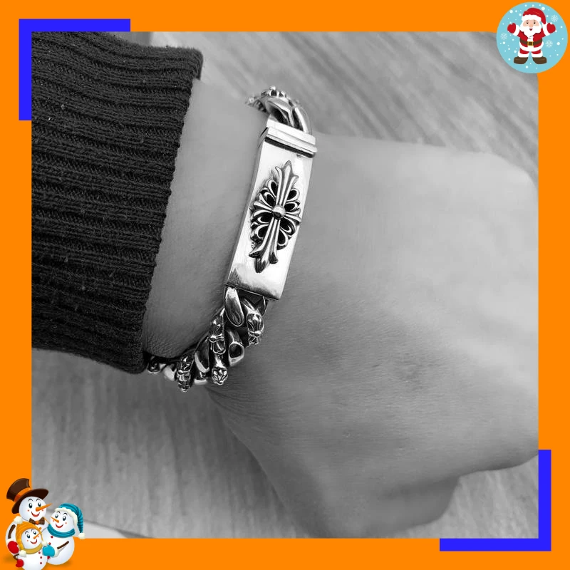 Chunky Cross Cuban-Link Bracelet — product information 2