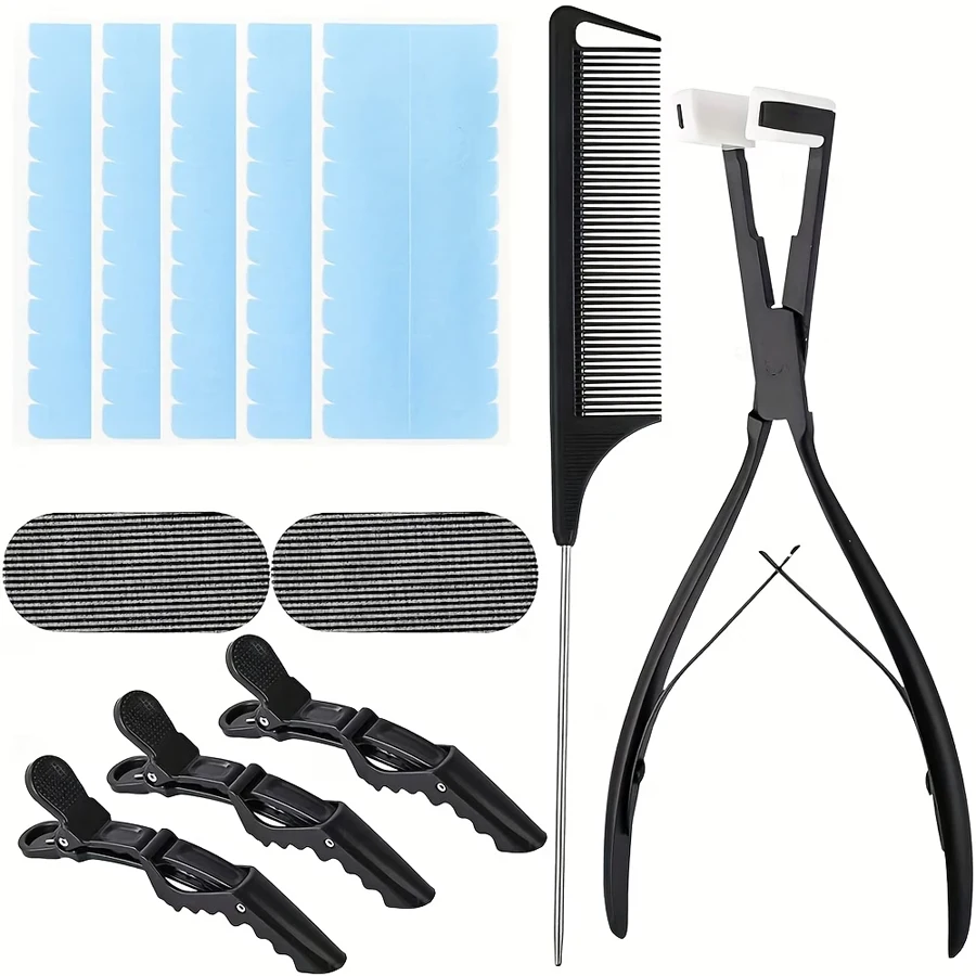 

Professional Hair Extensions Tools Kit Tape in Hair Sealing Pliers Flat Surface Extension Plier