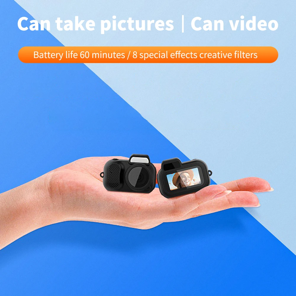 Mini Camera With Screen Indoor HD 1080p Portable Vintage Small Camcorder Video Small Video Recorder Slr Toys Support TF Card